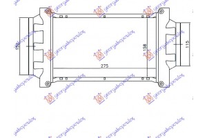 Ψυγειο INT.1,6-16V.S/SWORKS27,6x15,8x5.0 Mini Cabrio (R52) 04-08 - 698006200
