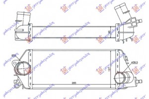 Ψυγειο Intercooler 1.4 D Πετρελαιο (285x125x40) Mini COOPER/ONE (R50/R53) 02-06 - 050706210