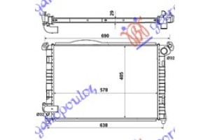 Ψυγειο 1,4-1,6CC +A/C (57,8x40) Mini COOPER/ONE (R50/R53) 02-06 - 050706300