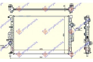 Ψυγειο 1.6 Τ4 ΒΕΝΖ. ΜΗΧΑΝ. (670x454x16) Volvo S80 06-13 - 060106300
