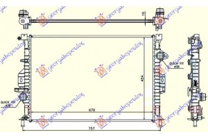 Ψυγειο 1.6 Ecoboost ΒΕΝΖ. - 1.6 Tdci Econetic /2.0 Tdci ΠΕΤΡΕΛ. ΜΗΧΑΝ. (670x454x16) (MAHLE Behr Premium LINE) Ford Focus 11-14 - 320006305