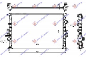 Ψυγειο 1.6 Τ4 ΒΕΝΖ. ΜΗΧΑΝ. (670x454x16) (MAHLE BEHR) Volvo S80 06-13 - 060106315