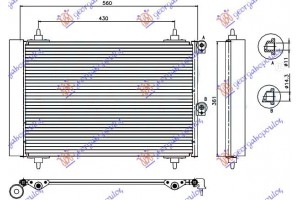 Ψυγειο A/C 1,6 Hdi (52x36x17) Citroen Berlingo 02-08 - 050906410