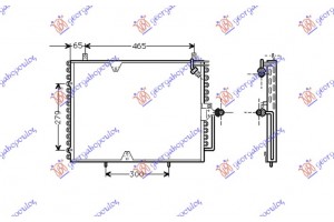 Ψυγειο A/C 2.0-2.3i (53.8x43.5) Mercedes E Class (W124) 85-92 - 051406400