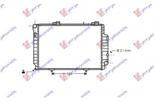 Ψυγειο 2.0-2.2CDi +A/C (61,5x42) Behr Mercedes C Class (W202) 93-99
