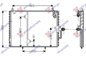 Ψυγειο A/C 2.0-2.2i-16V (54x39.8) Mercedes E Class (W124) 93-95 - 051806400
