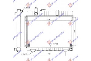 Ψυγειο 2,4ccDIESEL 76-86 (41x62) Mercedes 207/307 77-95