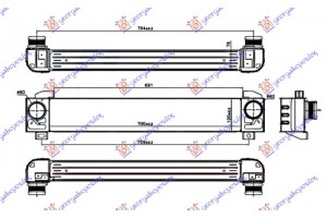 Ψυγειο Intercooler 1.6 Thp Benzinh (700x120x76) Citroen DS4 11-15 - 199006210