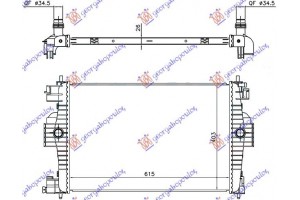 Ψυγειο 1,6i-16V (61,3x40,5) 10- Citroen DS4 11-15 - 199006320
