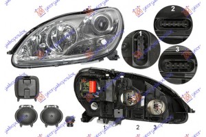 Φανος Εμπρος Xenon 02- (3 ΦΙΣΕΣ) (MARELLI) Αριστερα Mercedes S Class (W220) 98-05 - 052905292