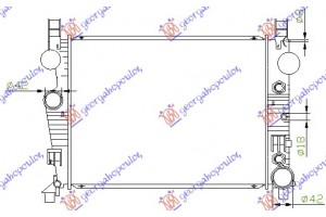 Ψυγειο 4,3-5,0 Βενζ (64x47,2x42) Auto (MAHLE BEHR) Mercedes S Class (W220) 98-05 - 052906315