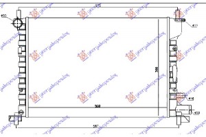 Ψυγειο 1,2-1,3-1,4-1,6+A/C(52x37,8)ΠΑΡ.Δ (MAHLE BEHR) Ford Fiesta 96-99 - 053006355