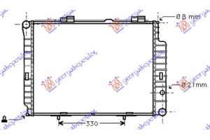 Ψυγειο 2.4-3.2BZ-2.0-2.5D +/-AC (64x49) (MAHLE BEHR) Mercedes E Class (W210) 99-02 - 018706350