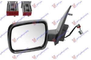 Καθρεφτης ΗΛΕΚΤ. ΘΕΡΜΑΙΝ. ΗΛ. ΑΝ. ΒΑΦΟΜ. (ΜΕ ΑΙΣΘ) (8 PIN)(Α ΠΟΙΟΤΗΤΑ) 11- (CONVEX GLASS) Αριστερα Land Rover Freelander 07-14 - 053707584