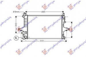 Ψυγειο Νερου +/- ΑC2.0-2.4 ΒΕΝΖΙΝΗ/ΑΕΡΙΟ - 2.4 Πετρελαιο MHX.(620x426) Volvo S60 00-10 - 053806310