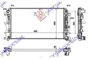 Ψυγειο 2,2 CDi+AC(67,7x415x34) Αυτοματο Mercedes Sprinter 210-519 (W906) 13-18 - 539006310
