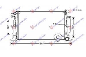 Ψυγειο 2,2 CDi+AC (ΒRAZED) (680x400x2,6)ΜΗΧΑΝΙΚΟ Vw Crafter 06-17 - 094506320
