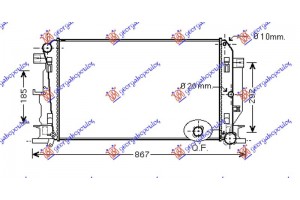 Ψυγειο 2,2 CDi+AC (MECHANICAL) (68x41,6x3,4) Μηχανικο Vw Crafter 06-17 - 094506325