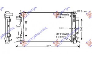 Ψυγειο 2,2-3,0CDi-3,5i24V -AC(67,7x41)AT (KOYO) Mercedes Sprinter 210-519 (W906) 13-18 - 539006340