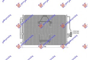 Ψυγειο A/C 2.2-3.0 Cdi Πετρελαιο Αυτοματο (715x445x16) Mercedes Sprinter 209-524 (W906) 06-13 - 053906415