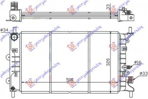 ΨΥΓ.1,4-1,4I-1,6i(50x30)ΠΑΡ.ΔΙΑΓΩΝ. Ford Escort 90-92 - 054006300