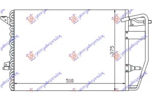 Ψυγειο A/C ΒΕΝΖ-ΠΕΤΡ (51.2x36.5) Ford Escort 90-92 - 054006400
