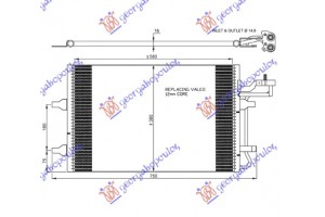 Ψυγειο A/C ΒΕΝ/ΠΕΤΡ. (63x38) Ρακορ 14.4M Volvo S40 04-07 - 054206400