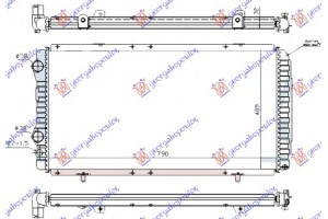 Ψυγειο Νερου ΒΕΝΖΙΝΗ-ΠΕΤΡΕΛΑΙΟ (790x410x32) (BRAZED) Citroen Jumper 94-02 - 054406310