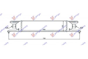 Ψυγειο INTER. 1,3 Mjtd (450x100x50) Fiat Linea 13-15 - 301006210