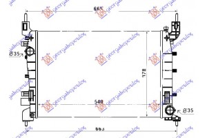 Ψυγειο 1,4 i-8V +/-AC (54x37,5x28) Fiat Linea 07-13 - 054706300