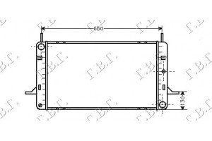 Ψυγειο 1,6-1,8-2,0cc DOHC(60,5x37) Ford Sierra 87-90