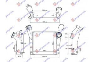 Ψυγειο Intercooler 4.8 TURBO-S (288x280x62) All Aluminium (Φ66/53) ΒΙΔΩΤΟ/ΣΥΡΜΑΤΙΝΗ Ασφαλεια Αριστερα Porsche Cayenne 03-10 - 056106212