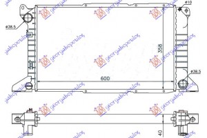 Ψυγειο 2,5 Td -A/C (60x36) Ford Transit 95-00 - 056406340