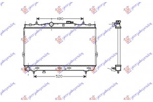 Ψυγειο 1.6-2.0i16V (37.5x67x1.9) Hyundai Elantra 04-07 - 056506300