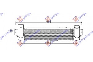 Ψυγειο INTERC.2,5 Crdi -06 (450x100x90) Kia Sorento 02-09 - 056606200