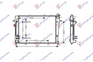 Ψυγειο 2.0 Crdi (64x45,5x18) A/T Kia Sportage 04-08 - 027606320
