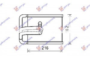 Ψυγειο Καλοριφερ (BR) (215x145x26) Τυπου Hella Kia Sportage 04-08 - 027606510