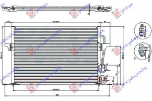 Ψυγειο A/C ΒΕΝΖ-ΠΕΤΡ (54x38.2) Ford Mondeo 96-00 - 056906400