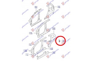 Λαμαρινακι Οπισθιου Φανου (Γ) Αριστερα Hyundai Matrix 01-08 - 057205552