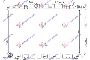Ψυγειο 1.6i 16V +/-A/C(37.5x67x15) ΜΗΧ, Hyundai Elantra 00-04 - 057906300
