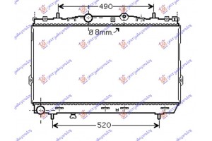 Ψυγειο 2,0 Crdi +/-A/C (37,5x67x26) Μηχ Hyundai Elantra 04-07 - 056506320