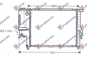 Ψυγειο ΜΗΧ/ΑΥΤ. +A/C (52x44) (MAHLE BEHR) Bmw Series 5 (E39) 96-02 - 058206325