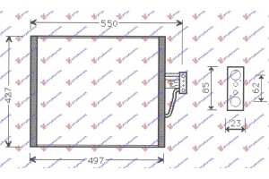 Ψυγειο A/C ΒΕΝΖ-ΠΕΤΡ 97-04 (47x43,2) Bmw Series 5 (E39) 96-02 - 058206410
