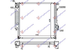 Ψυγειο 2,0/25 ΒΕΝΖ.6ΚΥΛΙΝΔ. (44x44x32) Bmw Series 3 (E30) 83-87 - 058406335