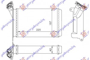 Ψυγειο Καλοριφερ (M) +/-ΑC (220x157) 87- (M40) Bmw Series 3 (M40) 88-90 - 058606500
