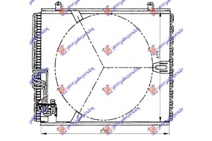 Ψυγειο A/C ΒΕΝΖ-ΠΕΤΡ (57x45.3x3,0) Bmw Series 5 (E34) 88-95 - 058806400