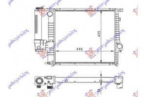 Ψυγειο Νερου Για Ολα Βενζινη Μηχανικο +AC (440x440x32) (MECHANICAL) Bmw Series 3 (E36) Sdn 90-98 - 058906310