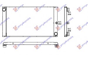 Ψυγειο 2.0-2.5-3.0 Πετρελαιο + A/C ΑΥΤ. (59.3x36.6x3.2) Bmw Series 5 (E60/61) 03-10 - 059006330