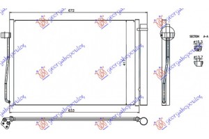 Ψυγειο A/C Βενζ (58,7x42x16) Bmw Series 5 (E60/61) 03-10 - 059006400