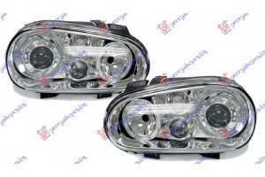 Φανος Εμπρος Σετ Χρωμιο (LEXUS) VW Golf IV 98-04